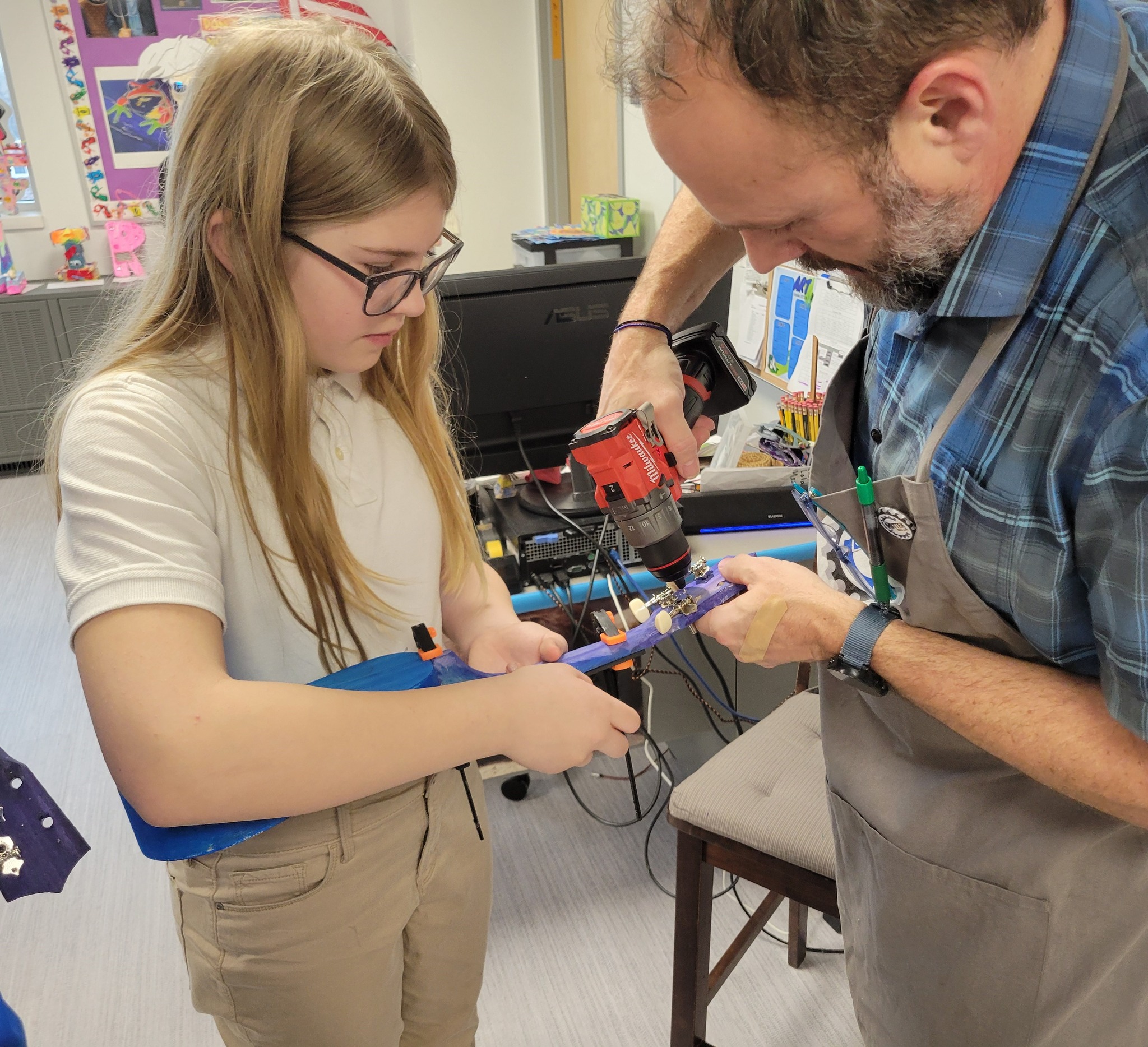Students learning STEM